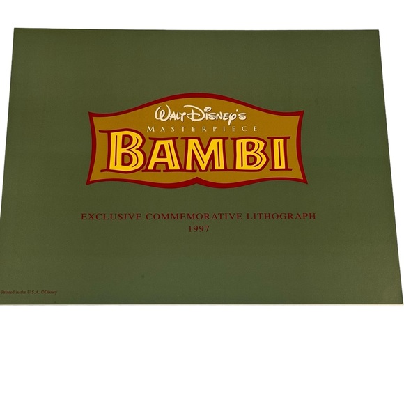 Disney’s Bambi Exclusive Commemorative Lithograph From the year 1997 - Picture 3 of 6
